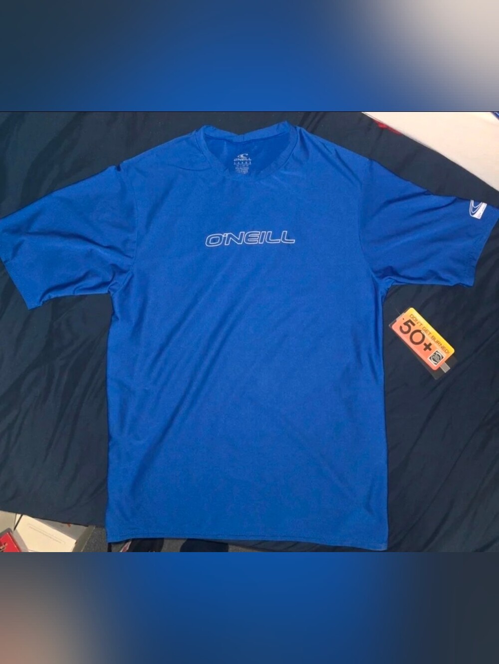 O'Neill Men's Basic Skins UPF 50+ Short Sleeve Sun Shirt Large Pacific - NWT